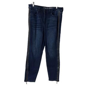 ⭐️ Love & Legend Premium Denim with side zipper design jeans- size 12